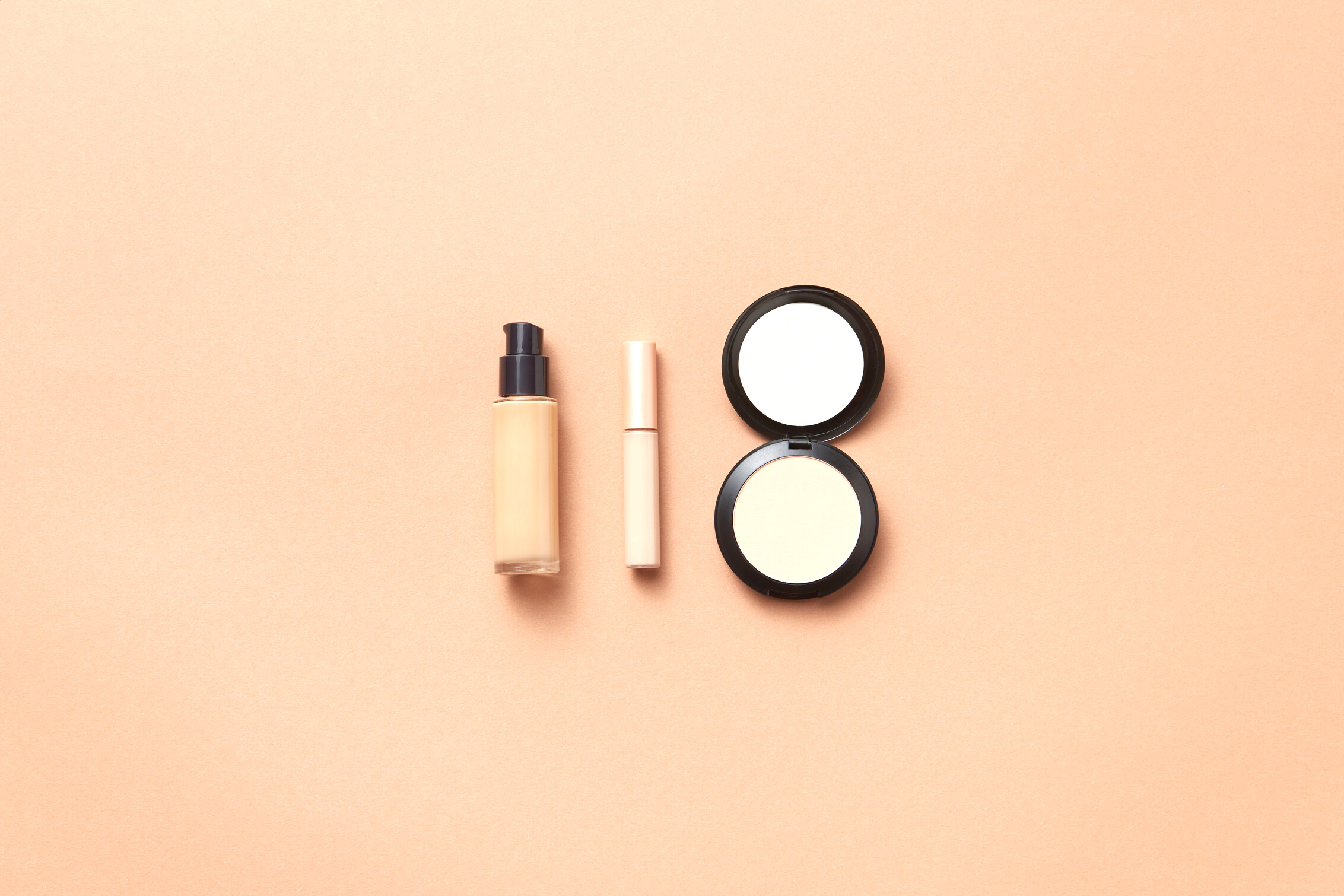Make Up on Beige Background 